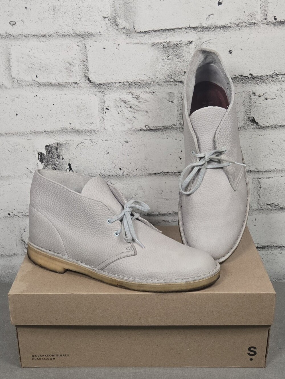 Clarks Originals Desert Boot Light Blue Leather Chukka Boots Size 9.5
